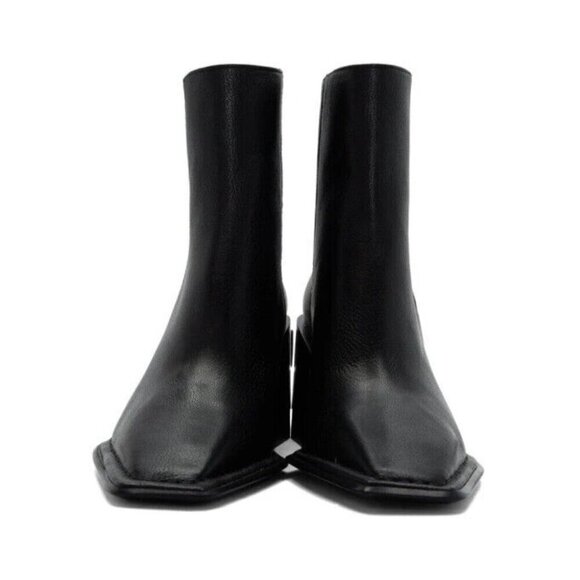 Alexander Wang Grain Parker Boots 35.5 US 5.5 Womens Black Leather ASIS - Picture 13 of 14